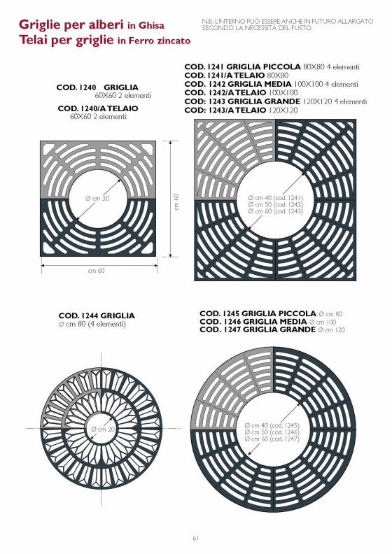 Griglie per alberi
